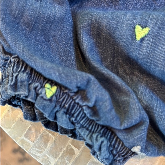 Gap Denim Romper with Colorful Heart Accents - Picture 5 of 6